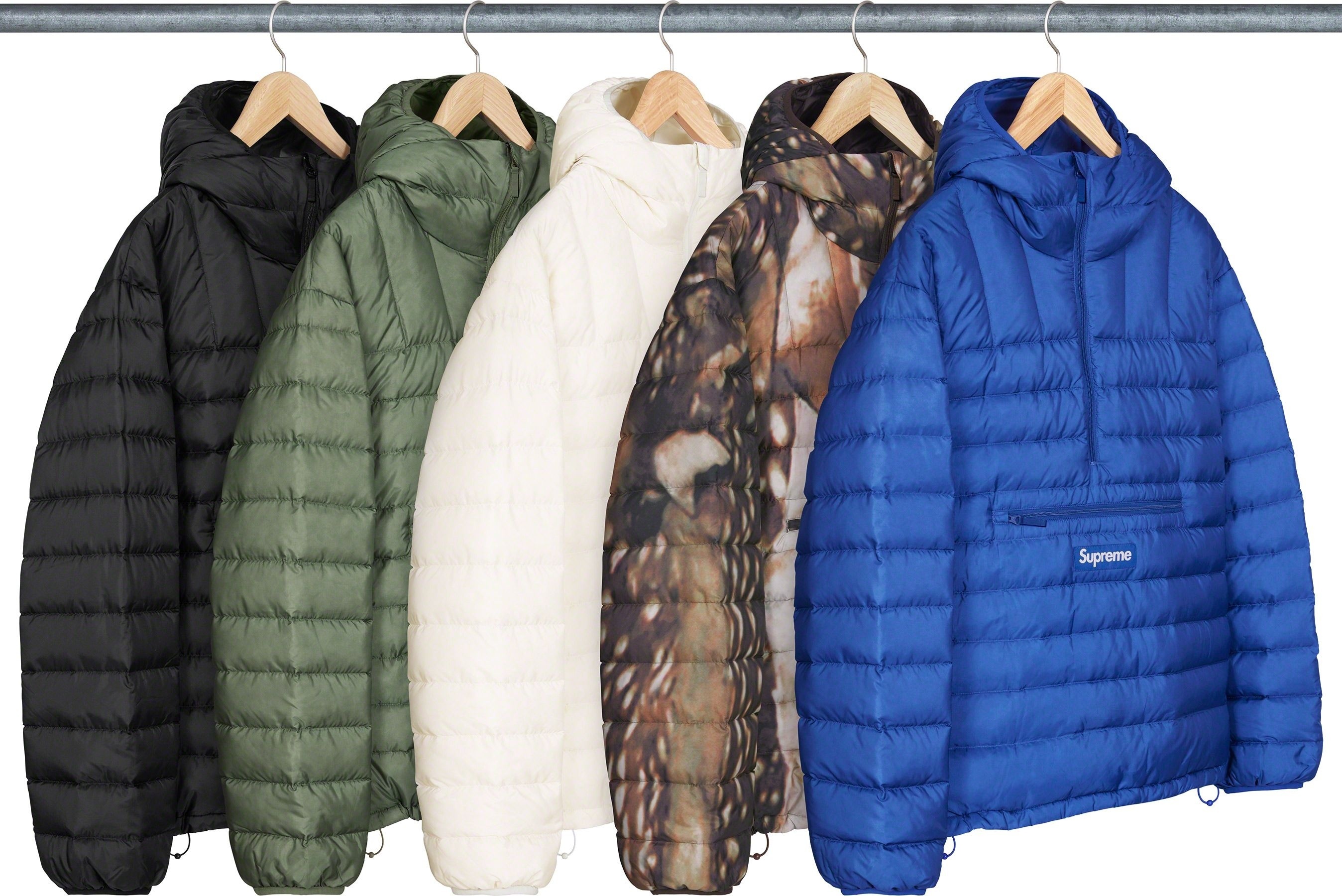 Micro Down Half Zip Hooded Pullover